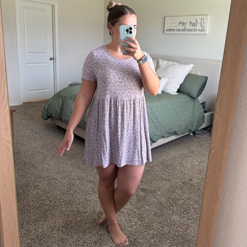 Purple Floral Dress